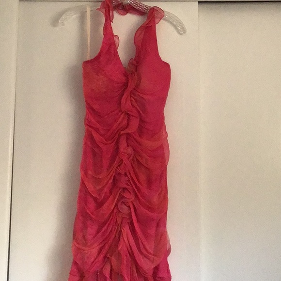Halter top shades of pink head turning prom gown - Picture 2 of 3